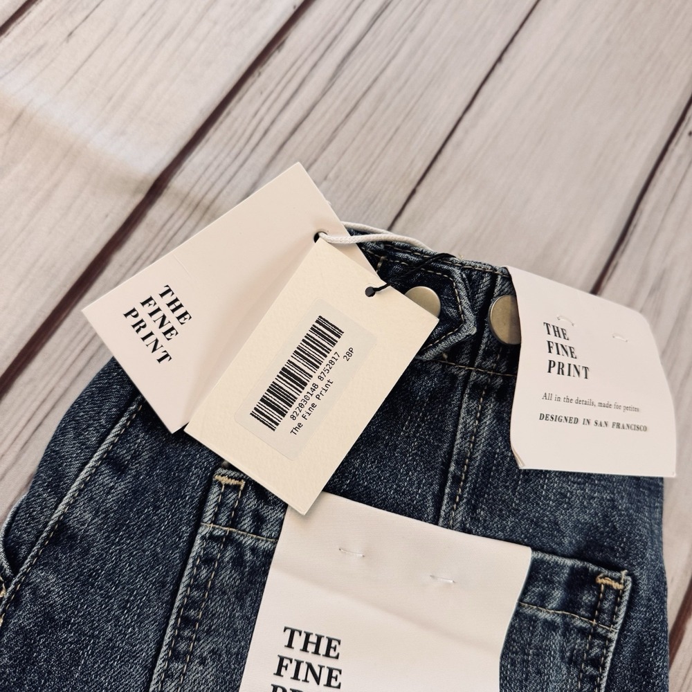 The Fine Print Short Story Barrel Leg Carpenter Jeans Women's 28P Petite NWT - Picture 3 of 11